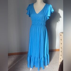 Taylor Vibrant Blue Midi Dress